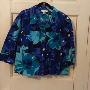Women’s 20W Dressbarn Flowered Button Down Top